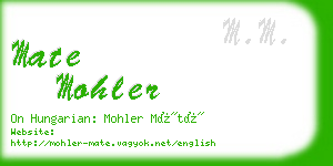 mate mohler business card